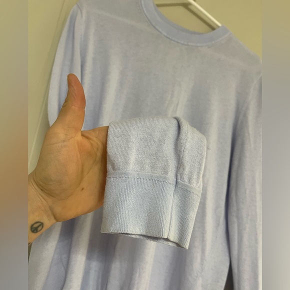 Lululemon Silk-Blend Crewneck Sweater in Pastel Blue - Picture 8 of 13